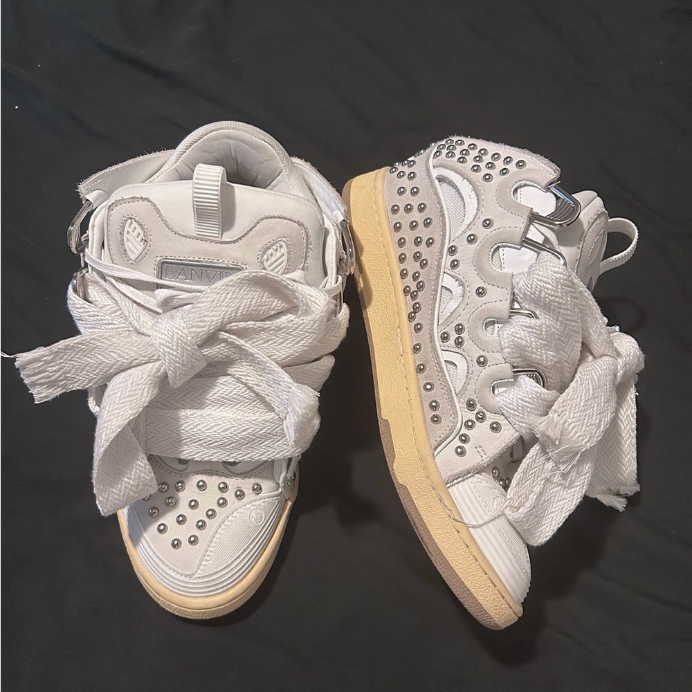 Lanvin curb white studded